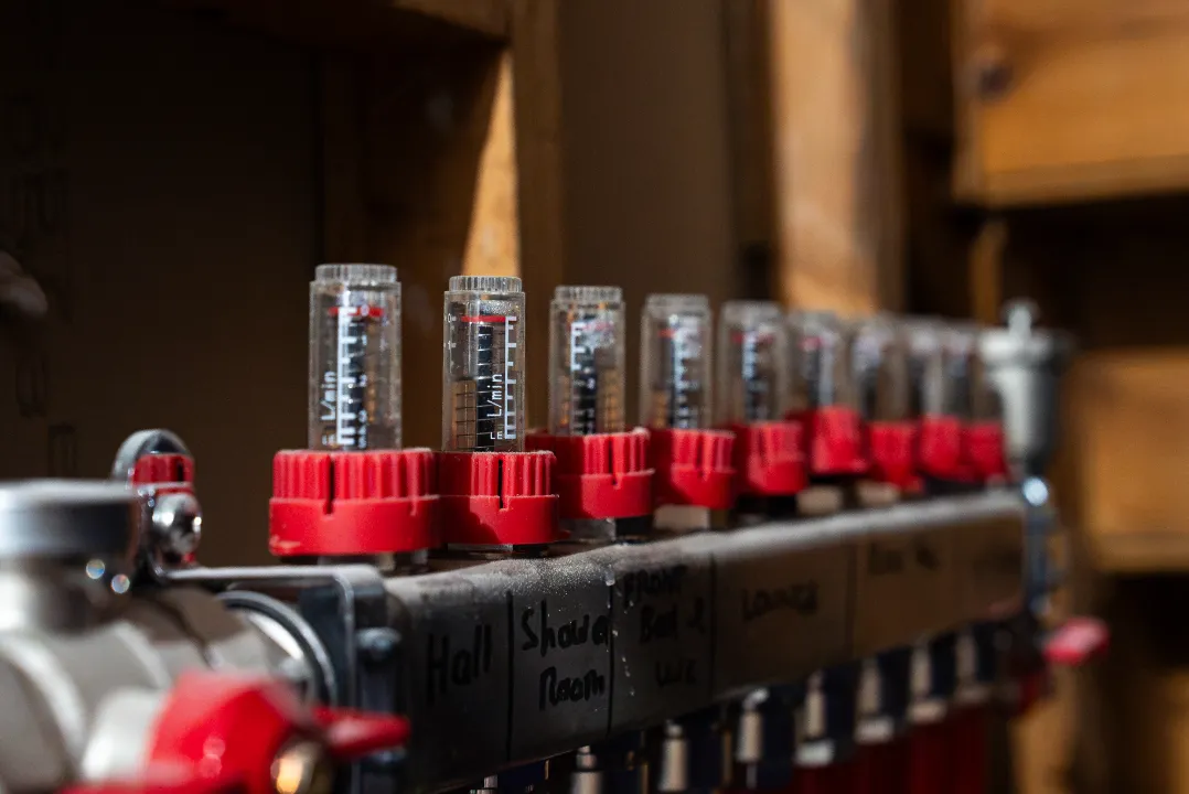 Central heating system installation 